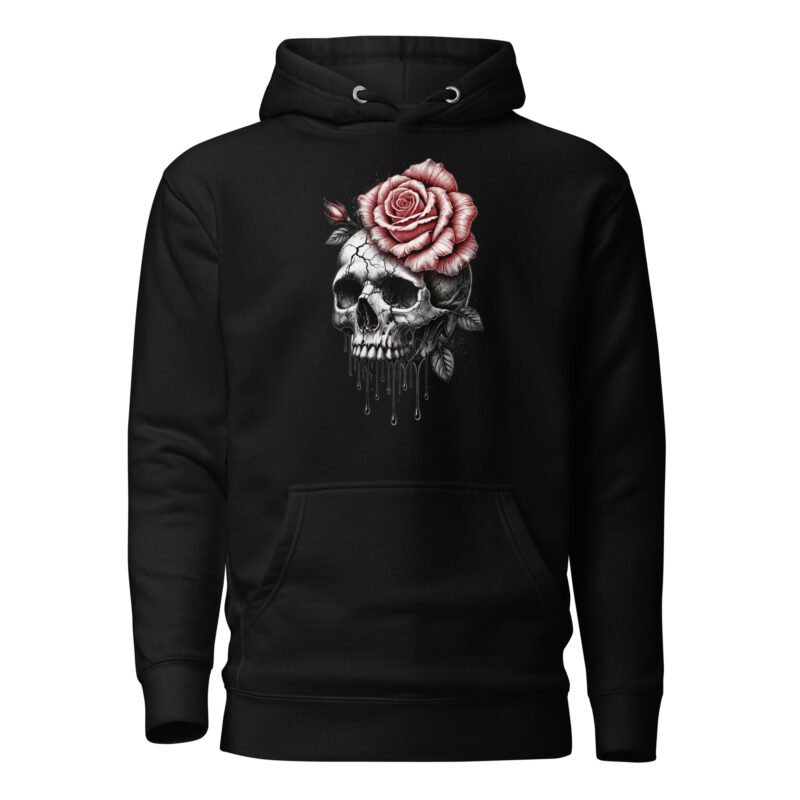 Schädel und Rose – Unisex-Kapuzenpullover – Hoodies – HOB Products