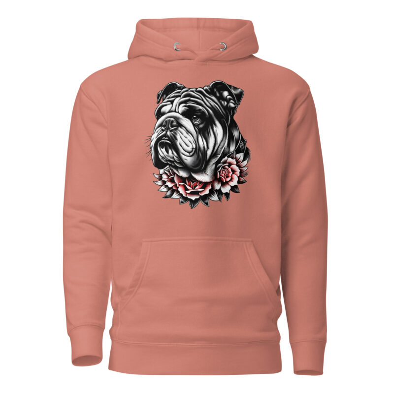 Bulldogge und Rosen – Unisex-Kapuzenpullover – Hoodies – HOB Products