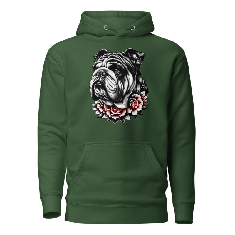 Bulldogge und Rosen – Unisex-Kapuzenpullover – Hoodies – HOB Products