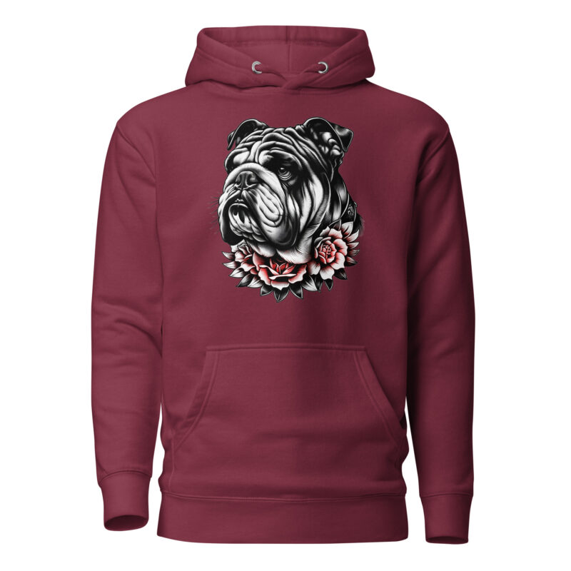 Bulldogge und Rosen – Unisex-Kapuzenpullover – Hoodies – HOB Products