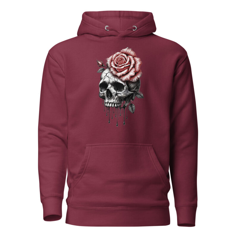 Schädel und Rose – Unisex-Kapuzenpullover – Hoodies – HOB Products