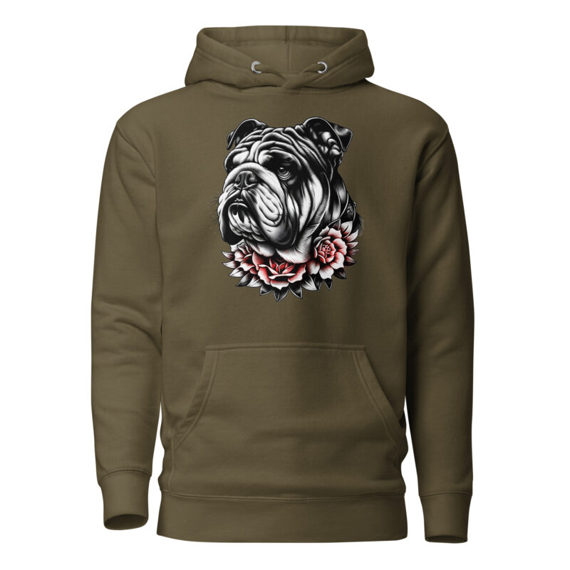 Bulldogge und Rosen – Unisex-Kapuzenpullover – Hoodies – HOB Products