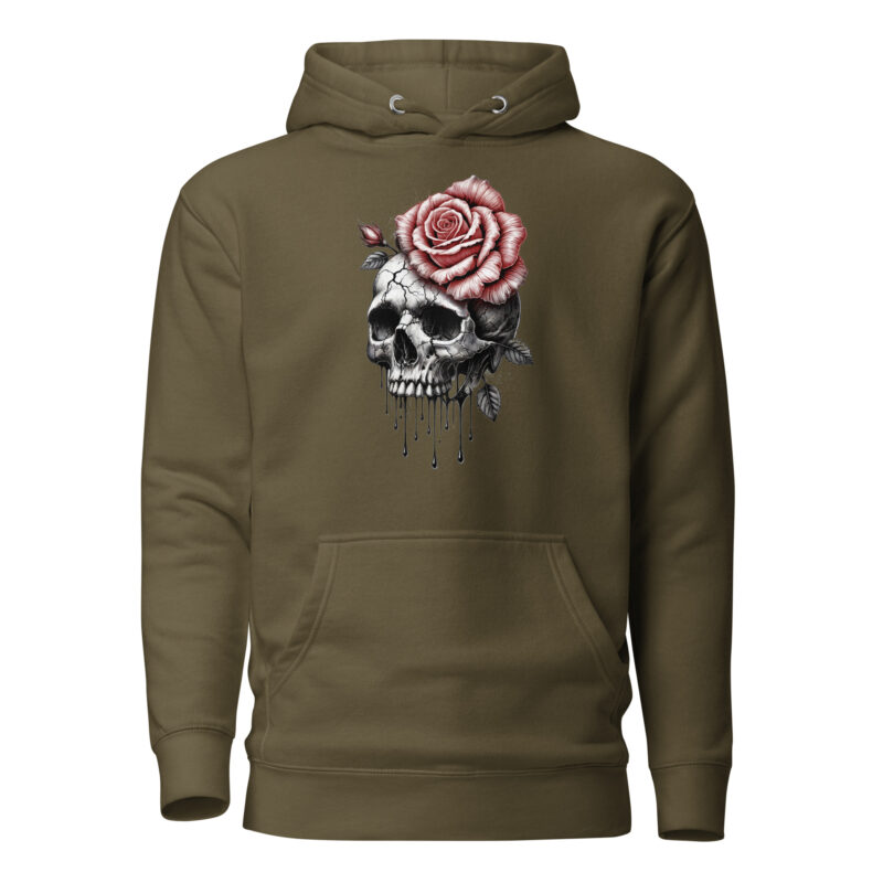 Schädel und Rose – Unisex-Kapuzenpullover – Hoodies – HOB Products