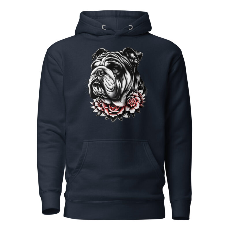 Bulldogge und Rosen – Unisex-Kapuzenpullover – Hoodies – HOB Products