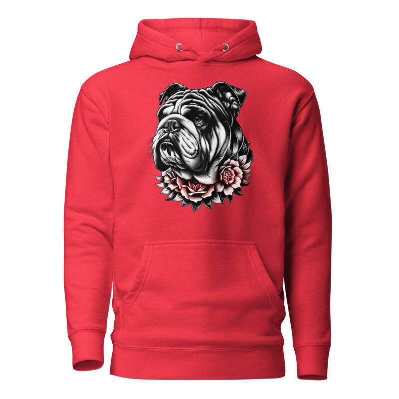 Bulldogge und Rosen – Unisex-Kapuzenpullover – Hoodies – HOB Products