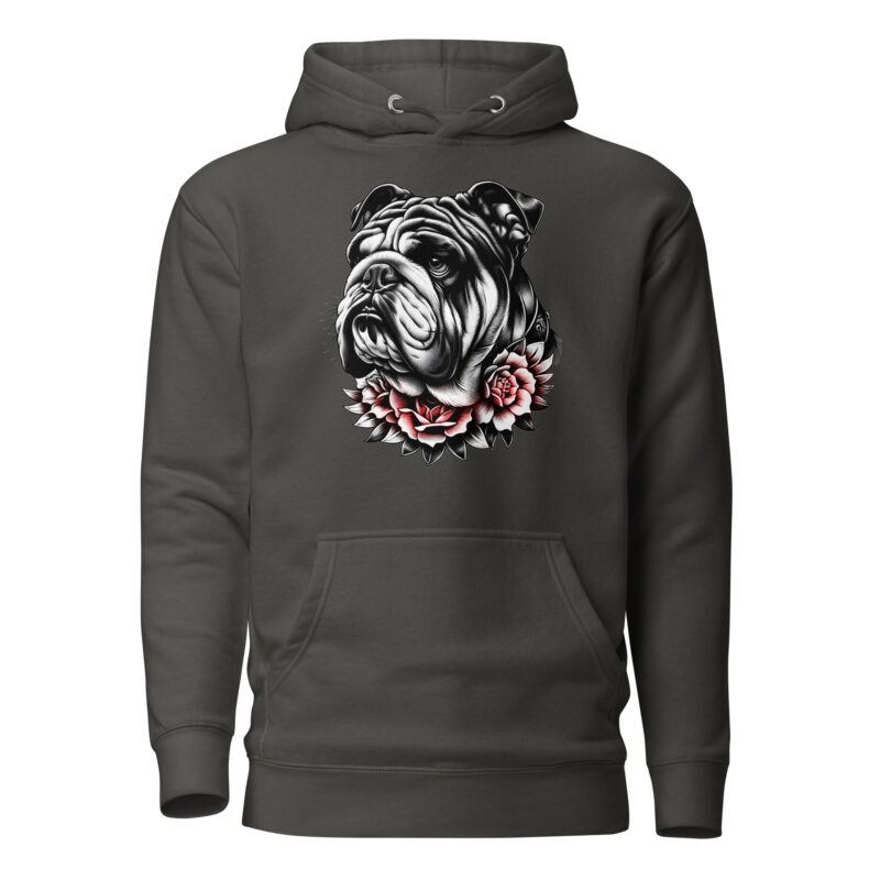 Bulldogge und Rosen – Unisex-Kapuzenpullover – Hoodies – HOB Products