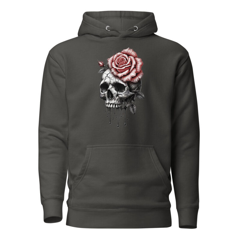 Schädel und Rose – Unisex-Kapuzenpullover – Hoodies – HOB Products