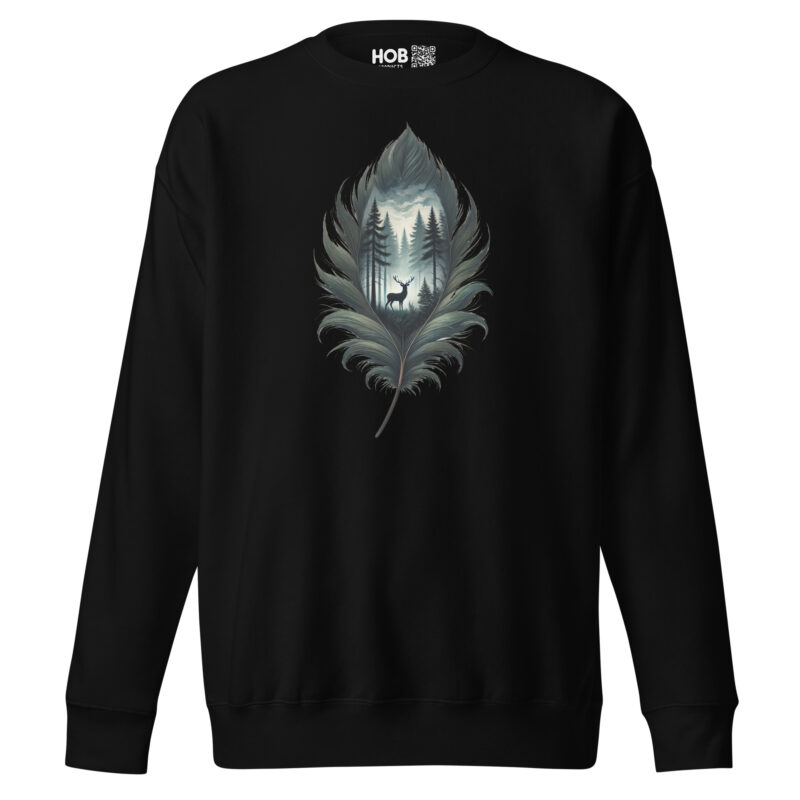 Feder des Waldes – Unisex-Premium-Pullover – Pullover – HOB Products