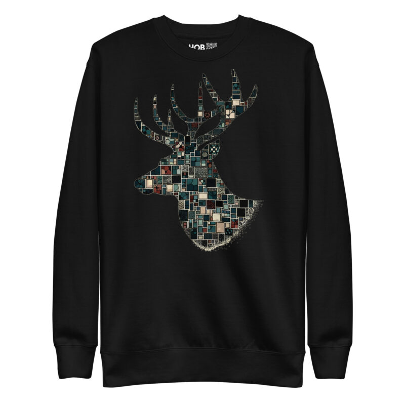 Mosaik-Hirsch – Unisex-Premium-Pullover – Pullover – HOB Products