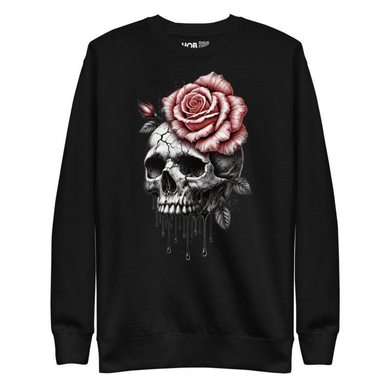 Schädel und Rose –Unisex-Premium-Pullover – Pullover – HOB Products
