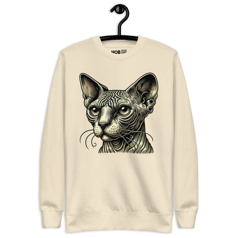 Mystische Sphynx-Katze – Unisex-Premium-Pullover – Pullover – HOB Products