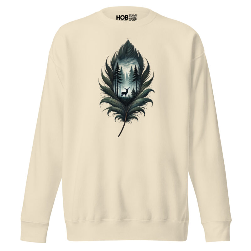 Feder des Waldes – Unisex-Premium-Pullover – Pullover – HOB Products