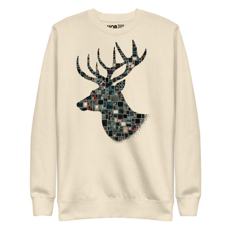 Mosaik-Hirsch – Unisex-Premium-Pullover – Pullover – HOB Products