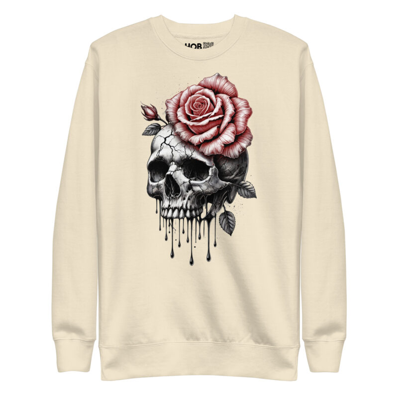 Schädel und Rose –Unisex-Premium-Pullover – Pullover – HOB Products