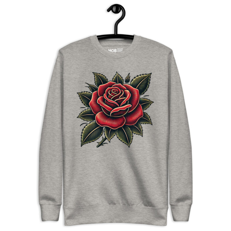 Traditionelle Rose – Unisex-Premium-Pullover – Pullover – HOB Products