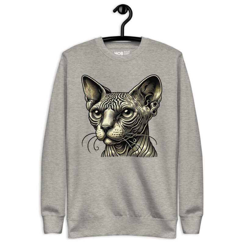 Mystische Sphynx-Katze – Unisex-Premium-Pullover – Pullover – HOB Products