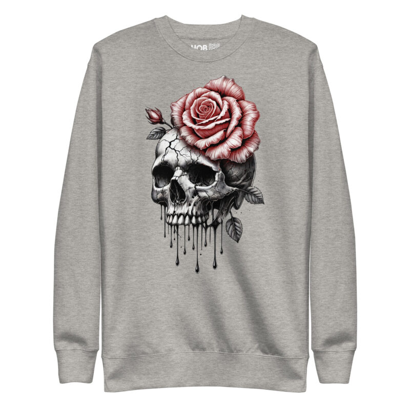 Schädel und Rose –Unisex-Premium-Pullover – Pullover – HOB Products