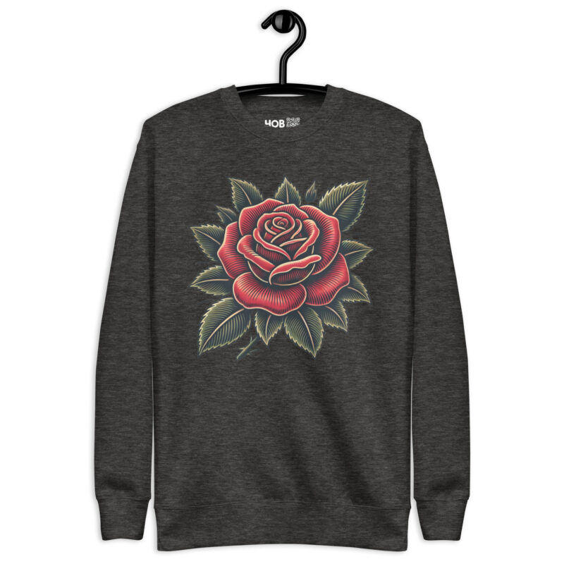 Traditionelle Rose – Unisex-Premium-Pullover – Pullover – HOB Products