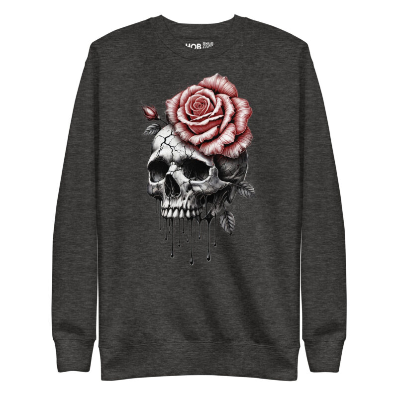 Schädel und Rose –Unisex-Premium-Pullover – Pullover – HOB Products