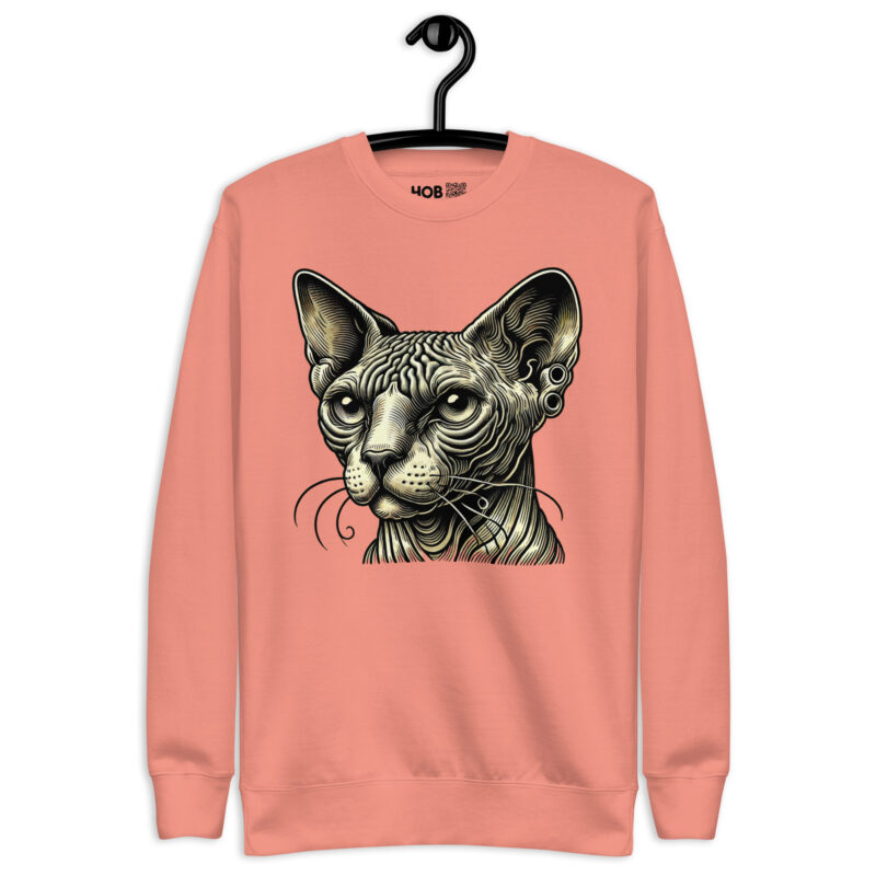 Mystische Sphynx-Katze – Unisex-Premium-Pullover – Pullover – HOB Products