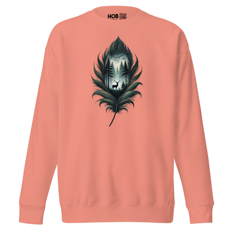 Feder des Waldes – Unisex-Premium-Pullover – Pullover – HOB Products
