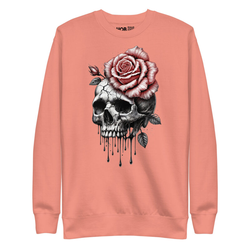 Schädel und Rose –Unisex-Premium-Pullover – Pullover – HOB Products