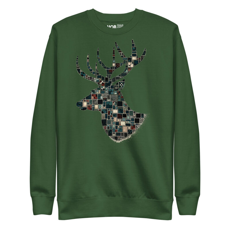Mosaik-Hirsch – Unisex-Premium-Pullover – Pullover – HOB Products