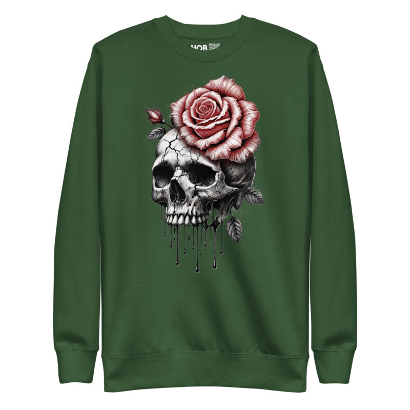 Schädel und Rose –Unisex-Premium-Pullover – Pullover – HOB Products