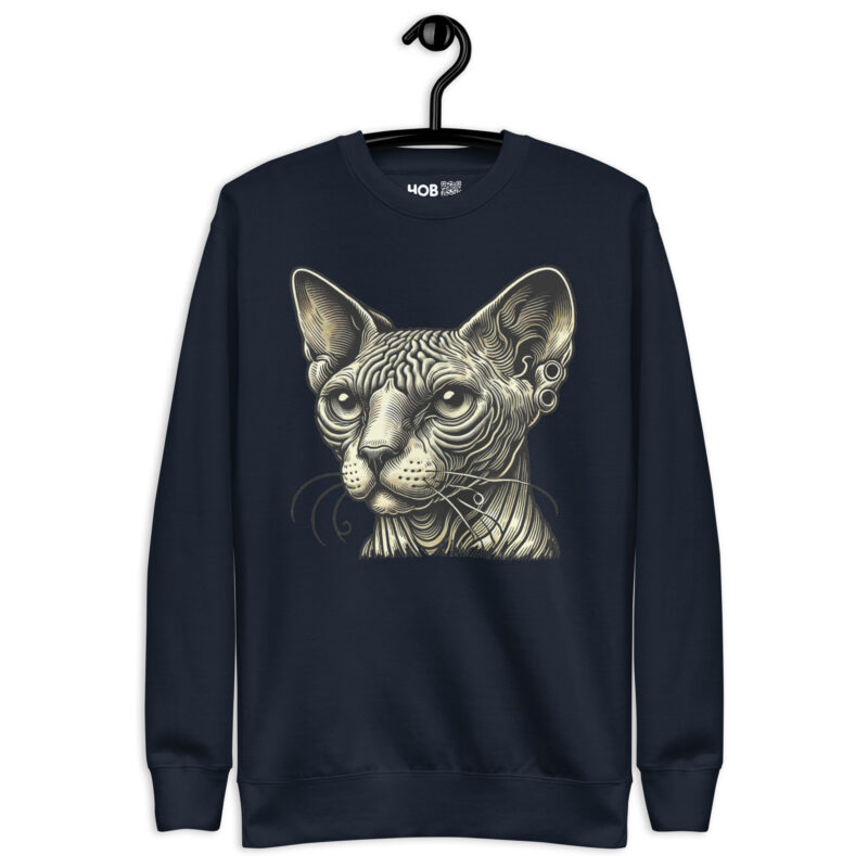 Mystische Sphynx-Katze – Unisex-Premium-Pullover – Pullover – HOB Products