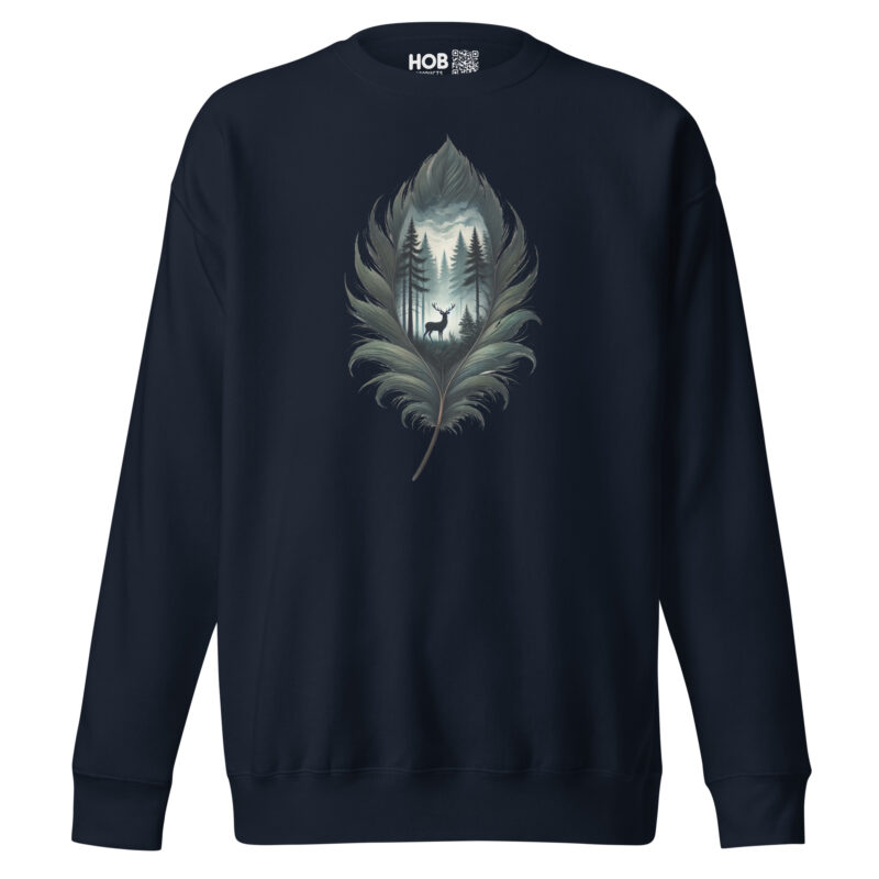 Feder des Waldes – Unisex-Premium-Pullover – Pullover – HOB Products
