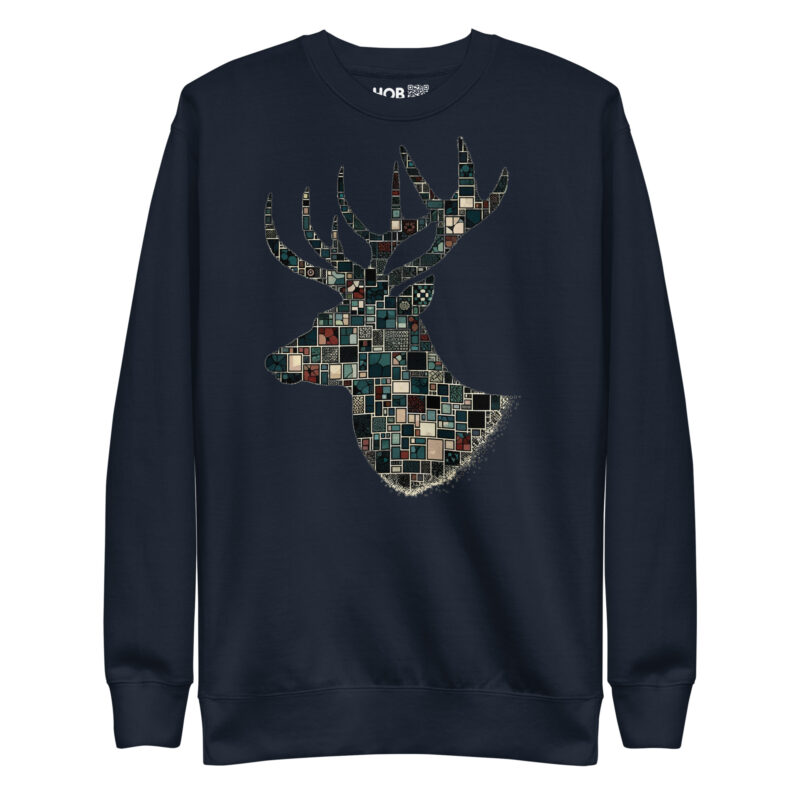 Mosaik-Hirsch – Unisex-Premium-Pullover – Pullover – HOB Products