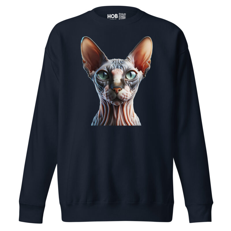 Majestätische Sphynx-Katze –Unisex-Premium-Pullover – Pullover – HOB Products