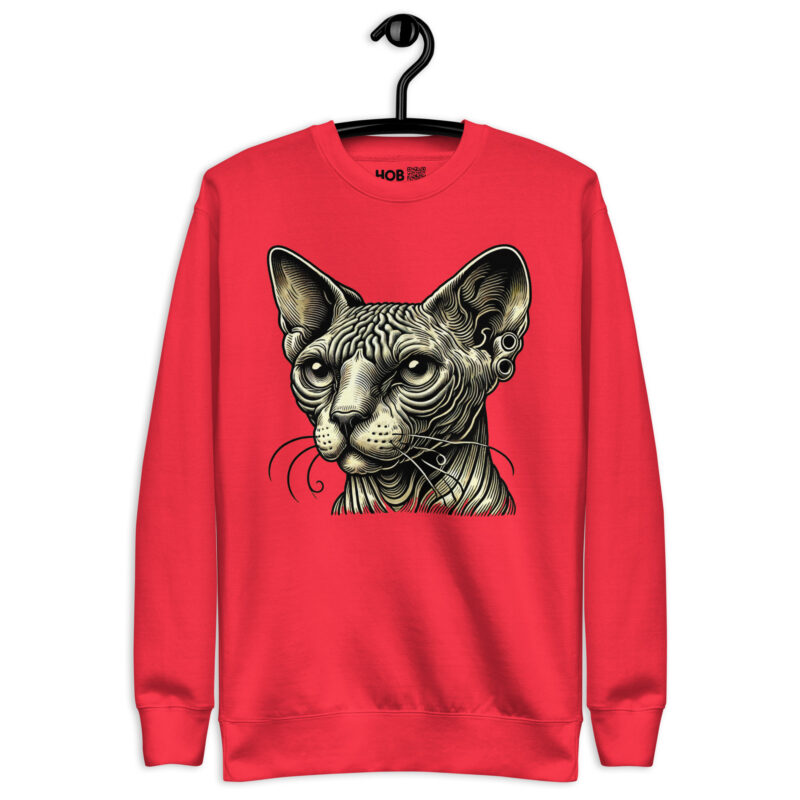 Mystische Sphynx-Katze – Unisex-Premium-Pullover – Pullover – HOB Products