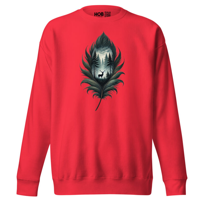 Feder des Waldes – Unisex-Premium-Pullover – Pullover – HOB Products