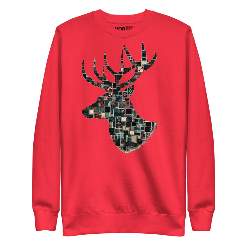 Mosaik-Hirsch – Unisex-Premium-Pullover – Pullover – HOB Products