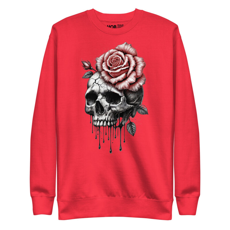 Schädel und Rose –Unisex-Premium-Pullover – Pullover – HOB Products