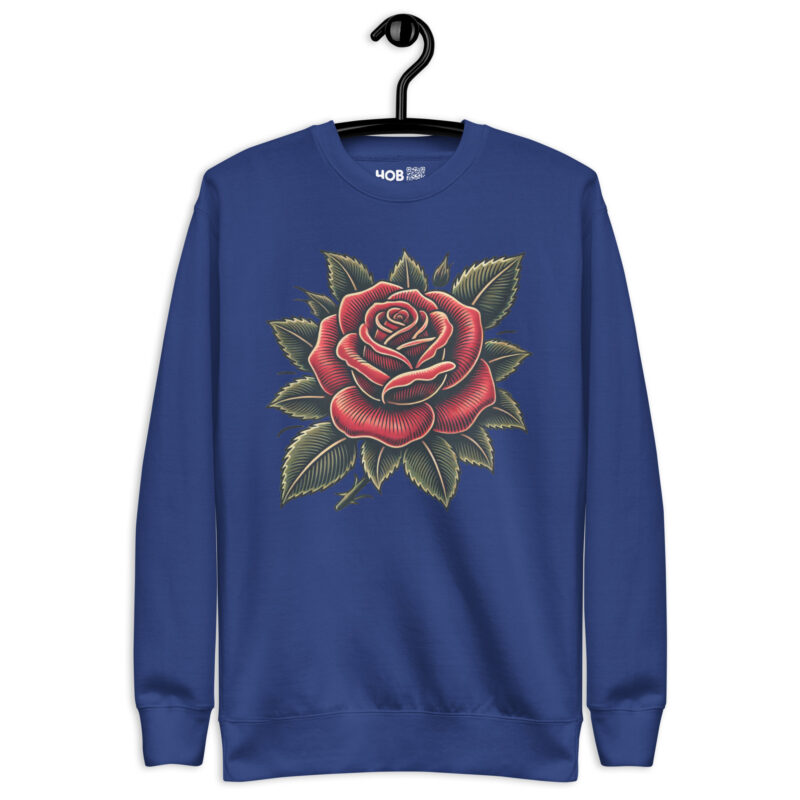 Traditionelle Rose – Unisex-Premium-Pullover – Pullover – HOB Products