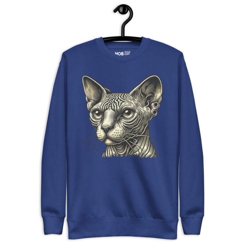 Mystische Sphynx-Katze – Unisex-Premium-Pullover – Pullover – HOB Products