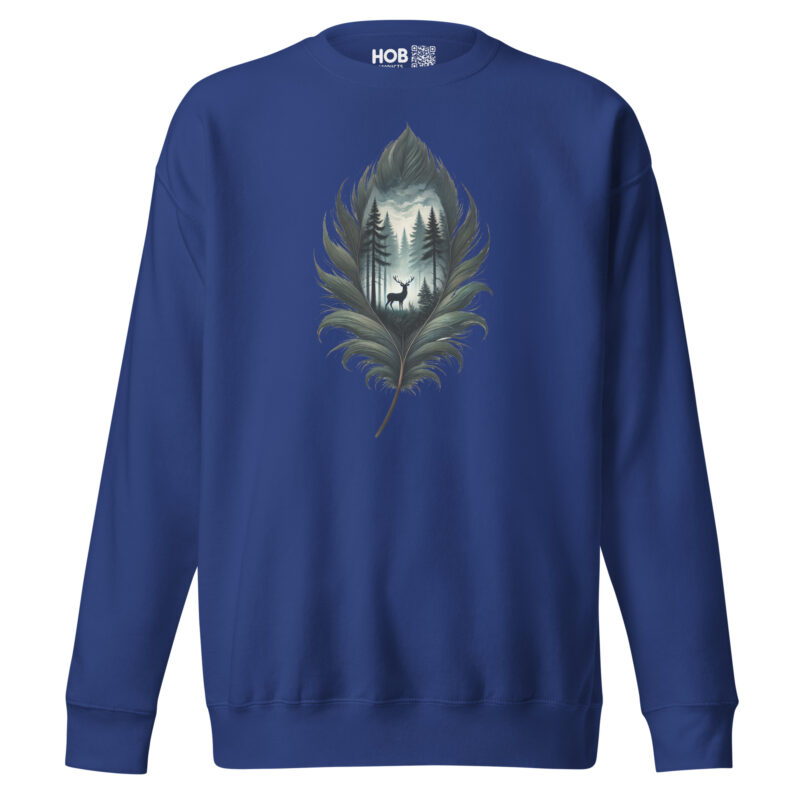 Feder des Waldes – Unisex-Premium-Pullover – Pullover – HOB Products