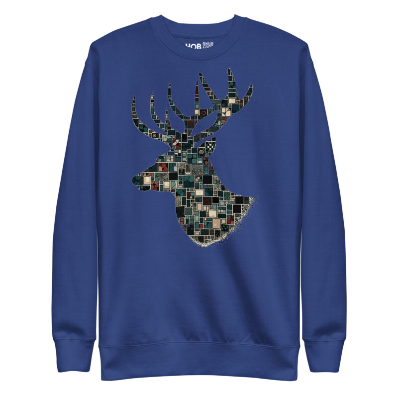 Mosaik-Hirsch – Unisex-Premium-Pullover – Pullover – HOB Products