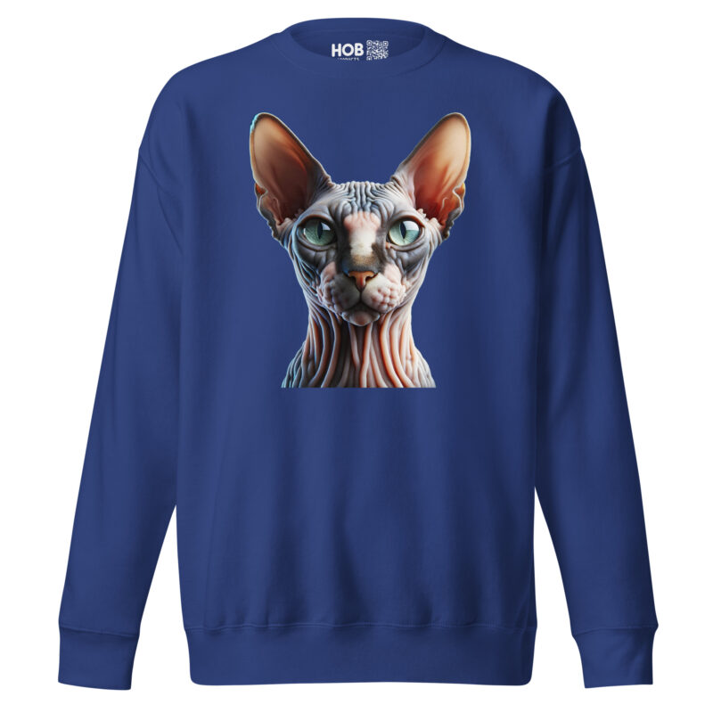 Majestätische Sphynx-Katze –Unisex-Premium-Pullover – Pullover – HOB Products