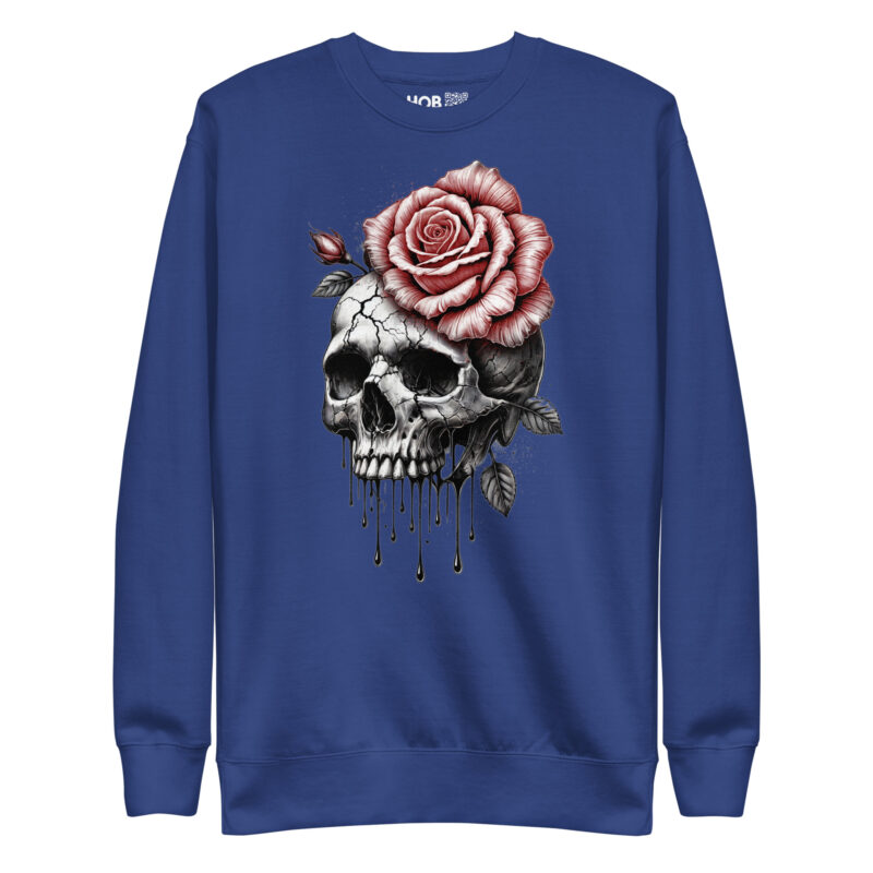 Schädel und Rose –Unisex-Premium-Pullover – Pullover – HOB Products