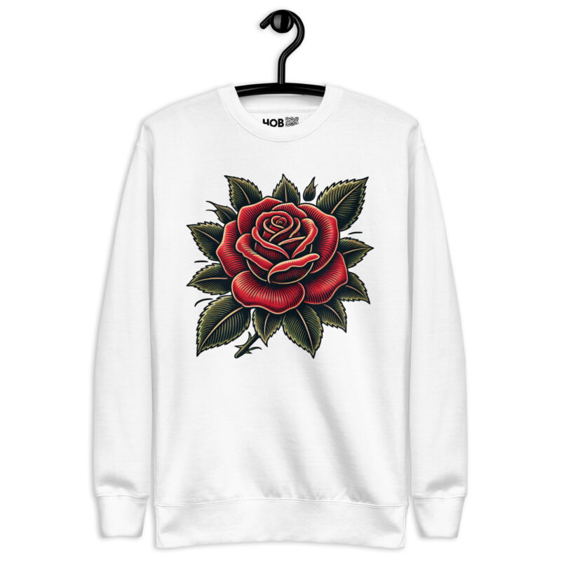 Traditionelle Rose – Unisex-Premium-Pullover – Pullover – HOB Products