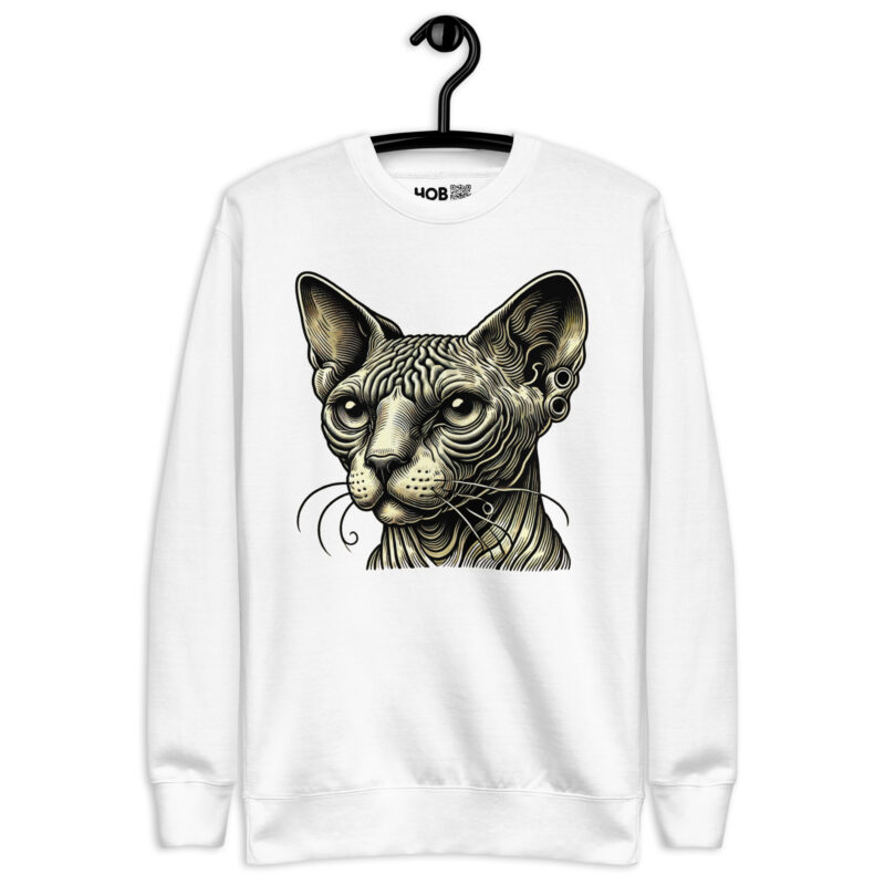 Mystische Sphynx-Katze – Unisex-Premium-Pullover – Pullover – HOB Products