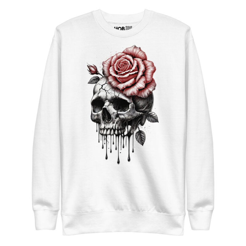 Schädel und Rose –Unisex-Premium-Pullover – Pullover – HOB Products