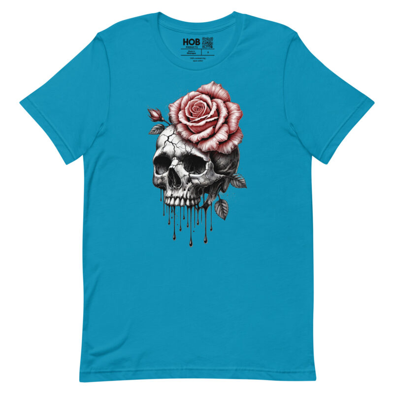 Schädel und Rose – Unisex-T-Shirt – T-Shirts – HOB Products