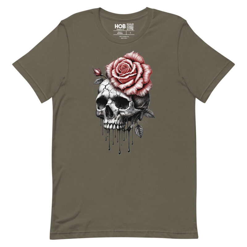 Schädel und Rose – Unisex-T-Shirt – T-Shirts – HOB Products
