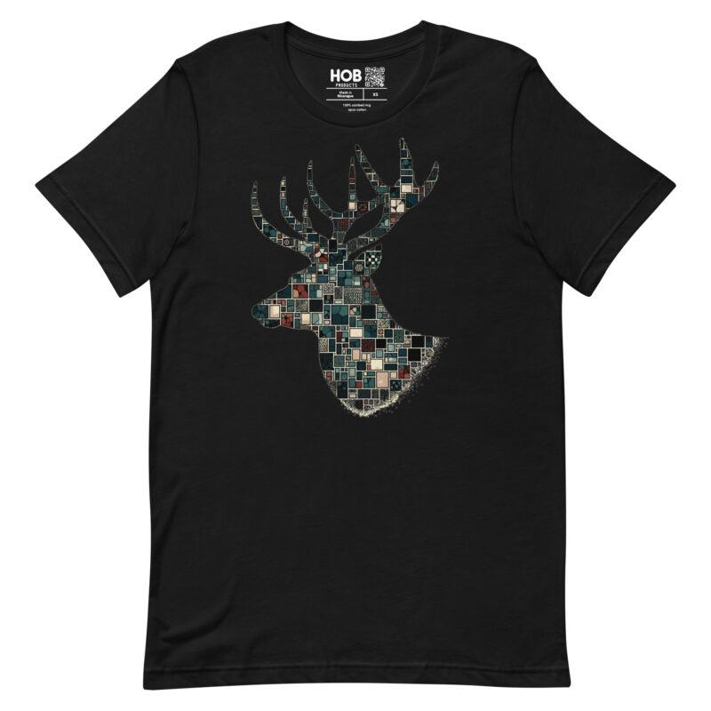 Mosaik-Hirsch – Unisex-T-Shirt – T-Shirts – HOB Products