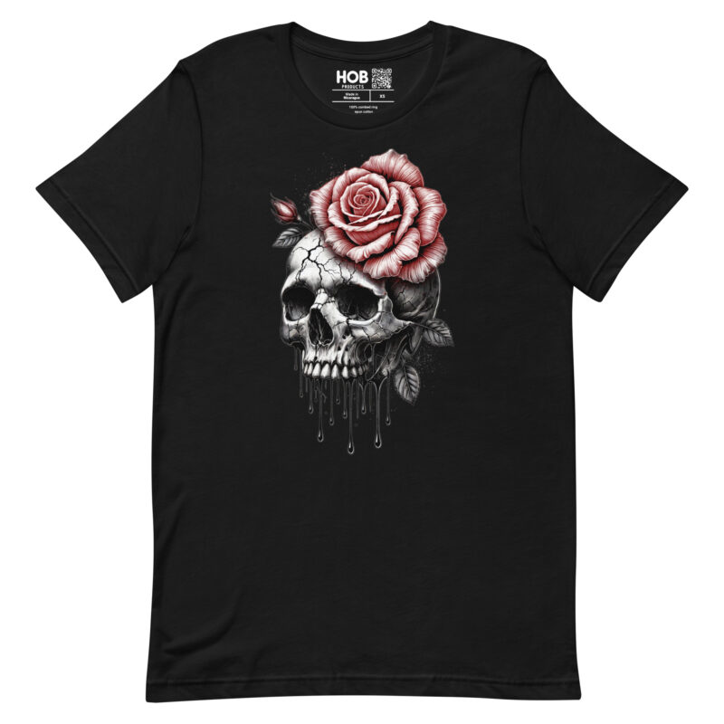 Schädel und Rose – Unisex-T-Shirt – T-Shirts – HOB Products