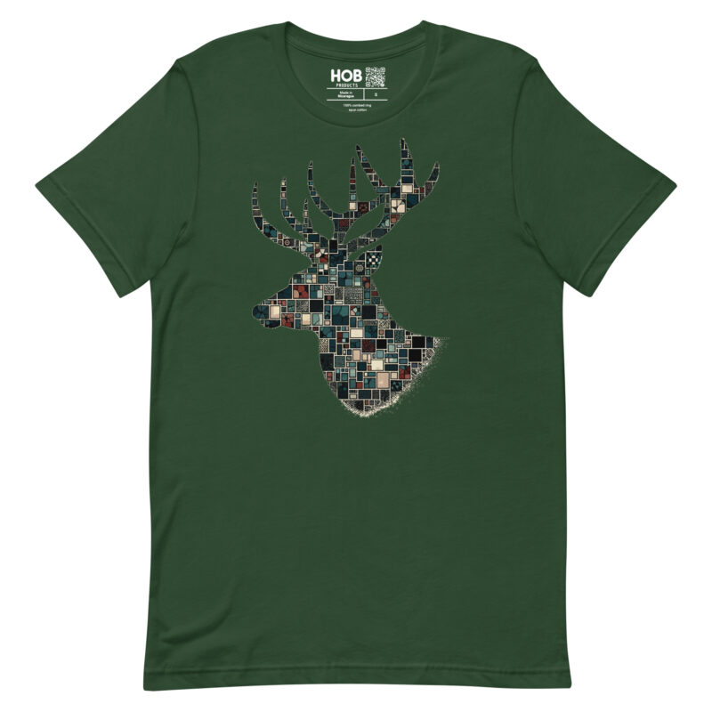 Mosaik-Hirsch – Unisex-T-Shirt – T-Shirts – HOB Products